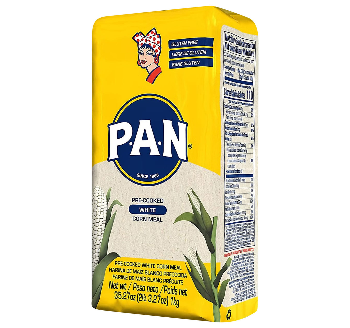 P.A.N Pre-Cooked White Corn Meal 1 kg