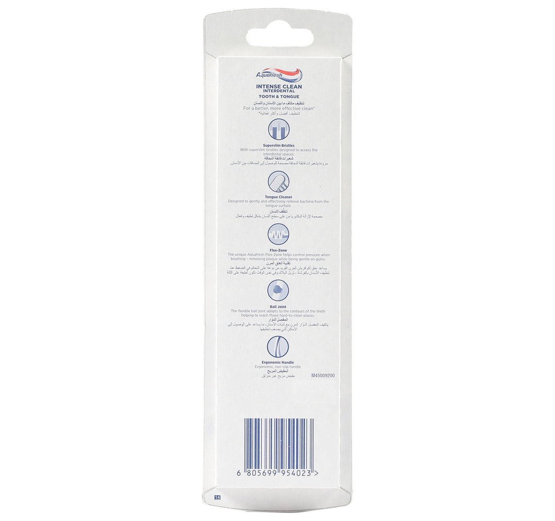 Aquafresh Intense Clean Interdental Medium Tooth Brush 1 + 1