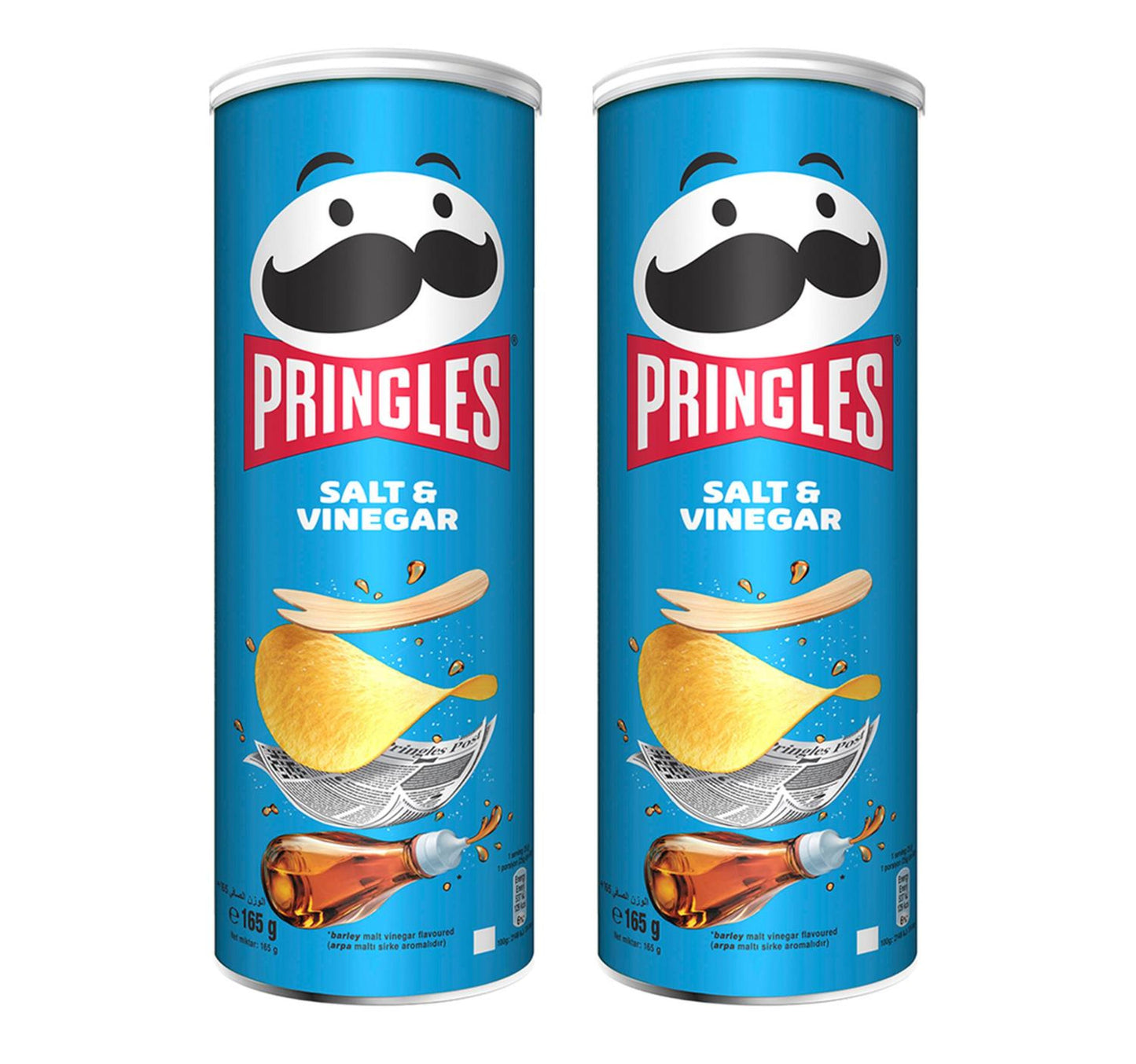 Pringles Salt & Vinegar Chips 2 x 165 g