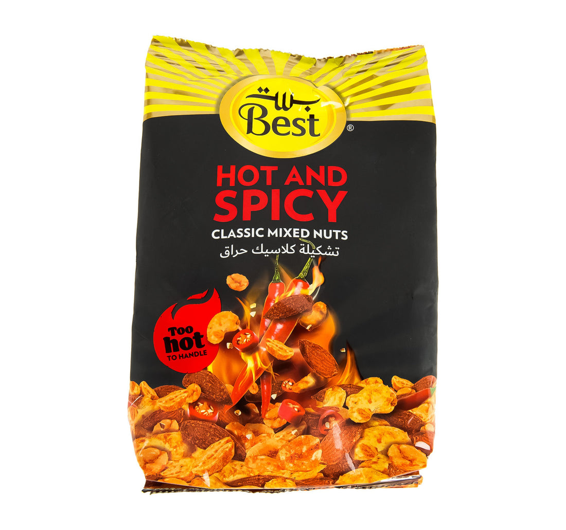 أفضل أنواع المكسرات الكلاسيكية المختلطة الحارة والمتبلة 150 جرام