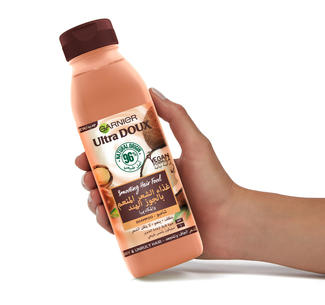 Garnier Ultra Doux Smoothing Hair Food Shampoo Macadamia & Coconut 350 ml