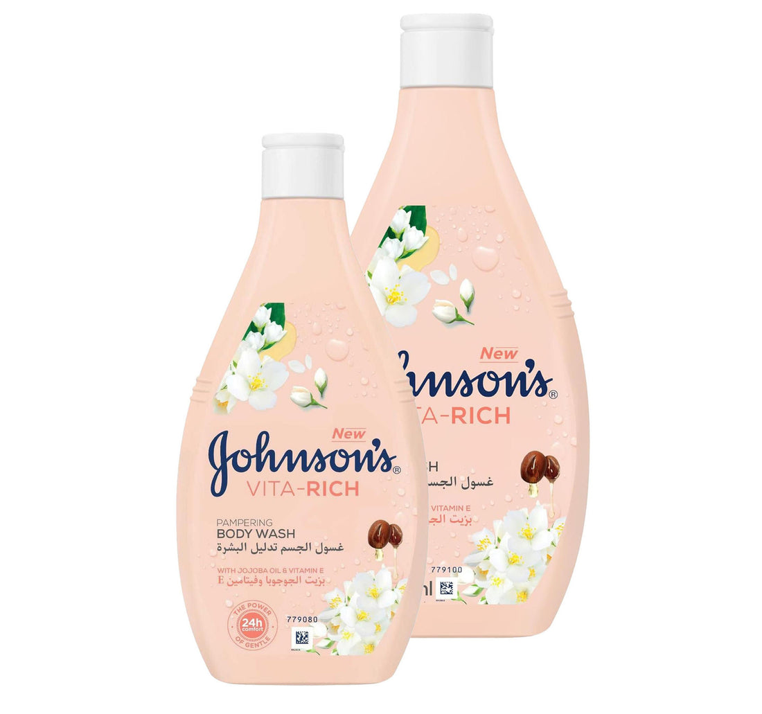 Johnson's Vita-Rich Pampering Body Wash with Jojoba oil & Vitamin E 400 ml + 250 ml
