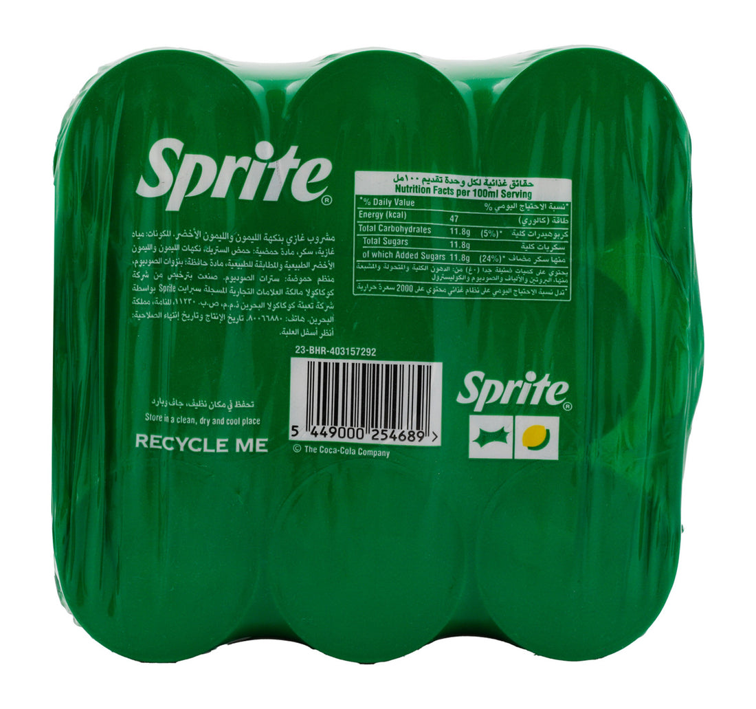 Sprite Lemon-Lime Flavoured Can Value Pack 9 x 150 ml