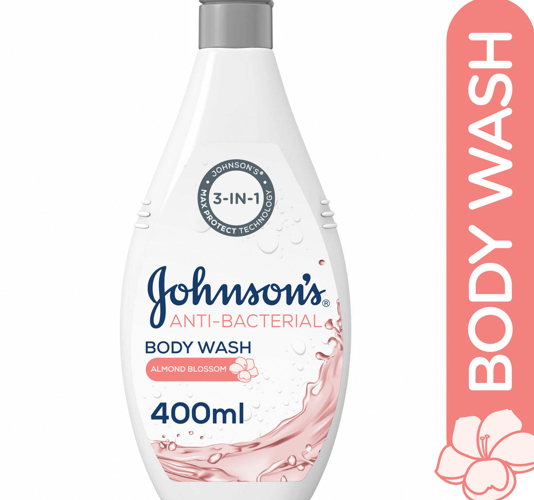 غسول الجسم جونسون المضاد للبكتيريا بزهر اللوز 400 مل