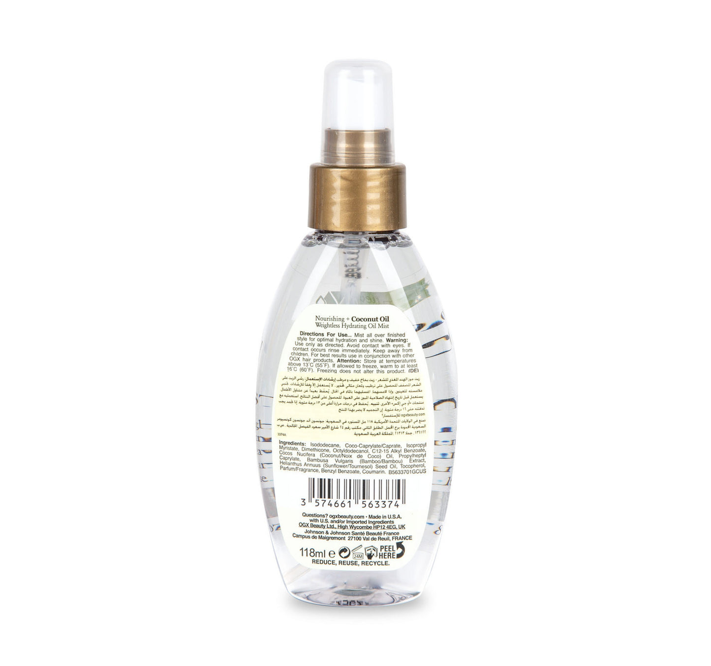Ogx Weightless Hydrating Nourishing Coconut Oil Mist 118 ml