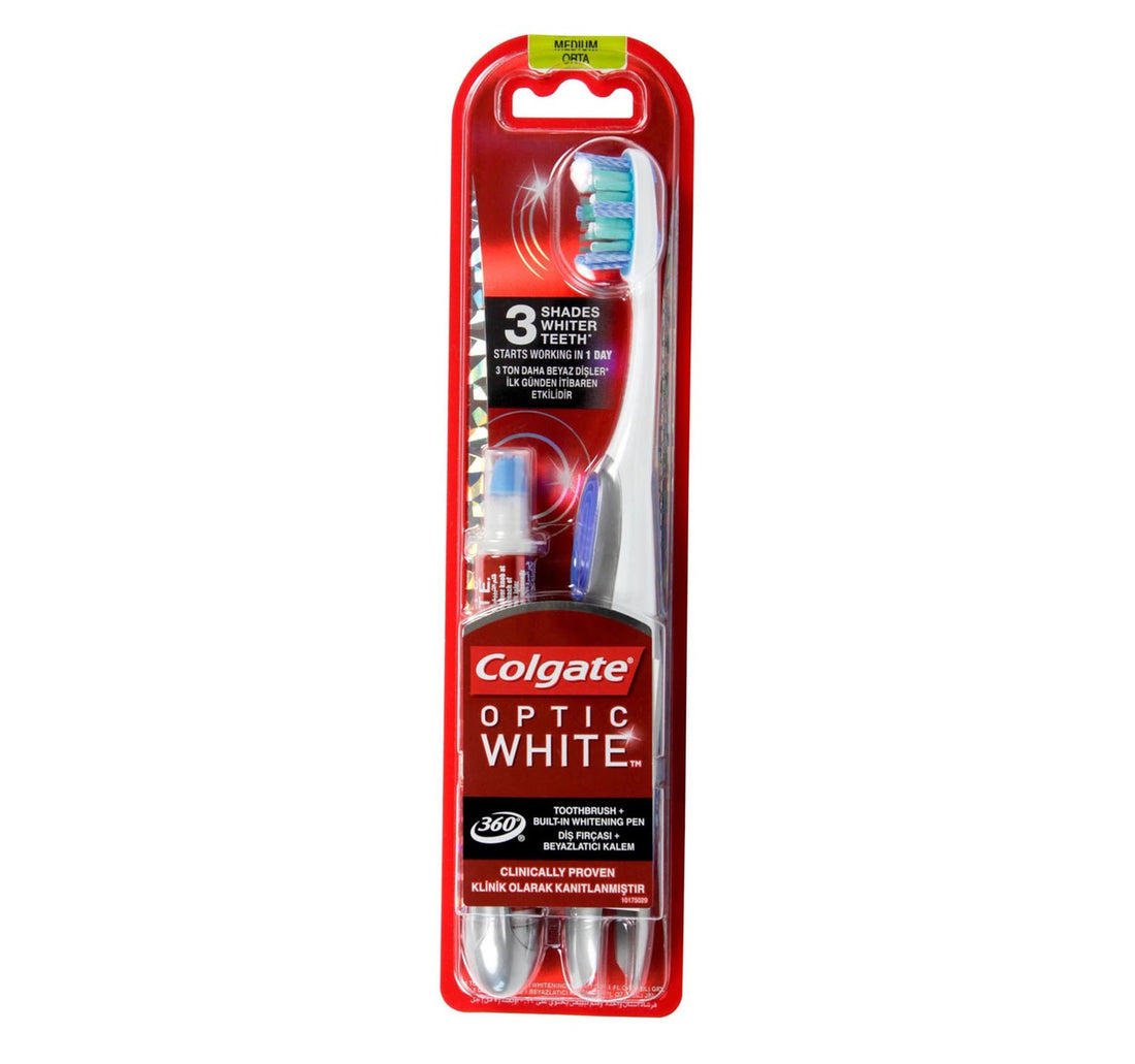 Colgate Optic White Toothbrush + Whitening Pen 2 pcs