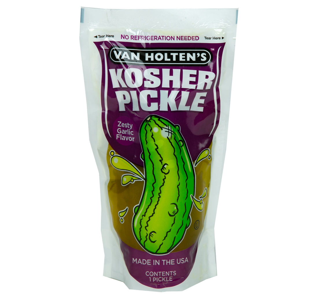 مخلل كوشير بنكهة الثوم الحارة من فان هولتن، 250 جم