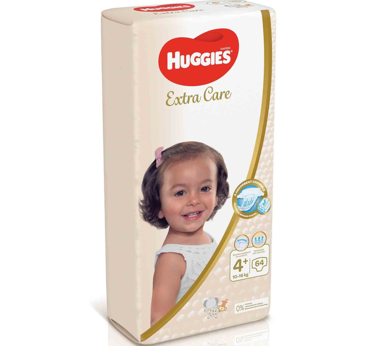 Huggies Extra Care Size 4+ 10 -16 kg Jumbo Pack 64 pcs
