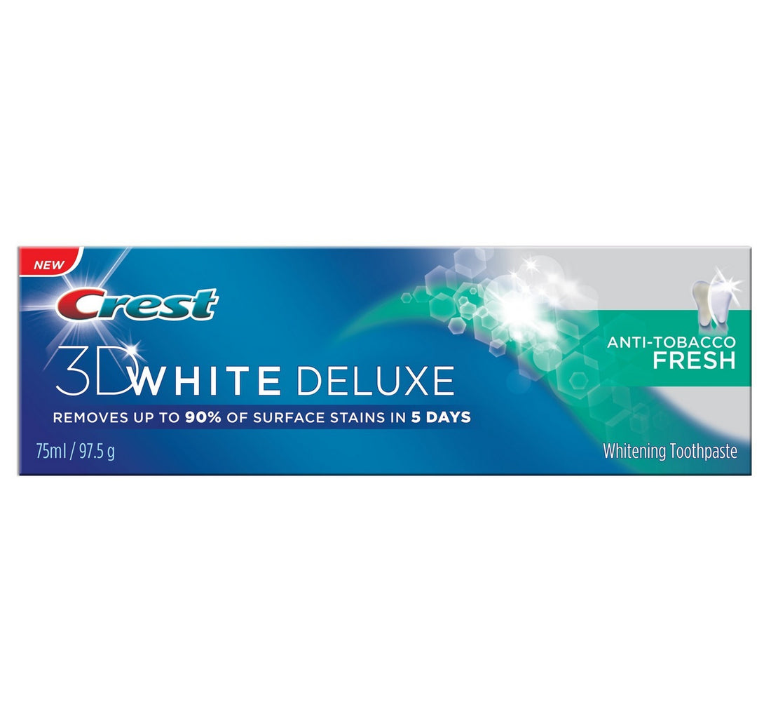 Crest 3D White Deluxe Anti-Tobacco Fresh Whitening Toothpaste 75 ml