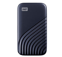 قرص My Passport™ SSD سعة 1 تيرابايت أزرق داكن، سرعة قراءة 1050 ميجابايت/ثانية، سرعة كتابة 1000 ميجابايت/ثانية، متوافق مع أجهزة الكمبيوتر الشخصية وأجهزة ماك