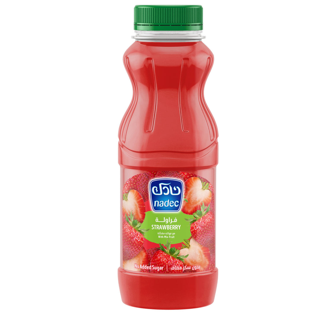 Nadec No Added Sugar Strawberry Juice With Fruit Mix Nectar 300 ml