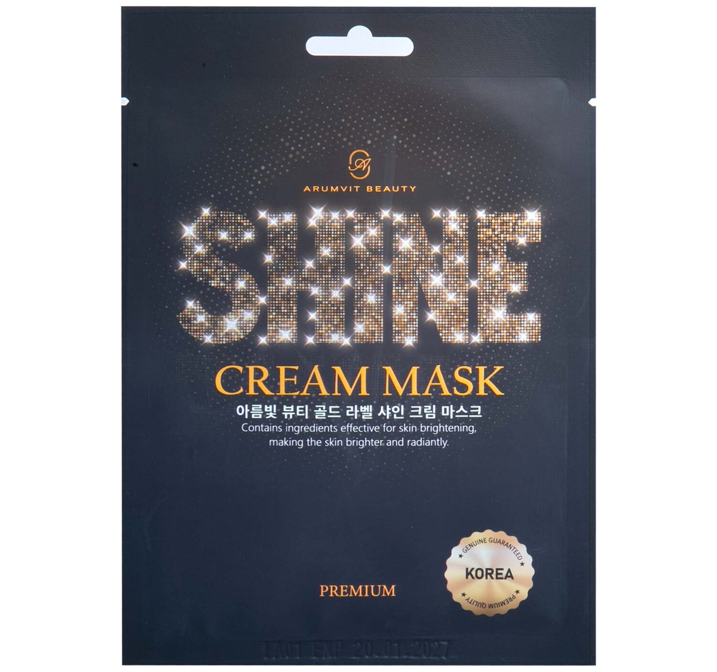 Arumvit Beauty Gold Label Shine Cream Face Mask, 25 g