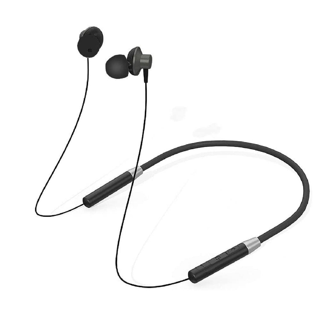 Lenovo Bluetooth Wireless Neckband Earphone Sports Earbuds HE05, Black
