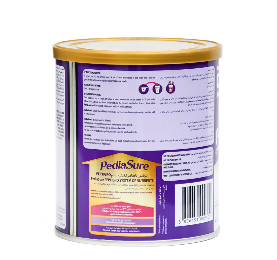 Pediasure Peptigro System With Chocolate Flavour Stage 3+ For Children 3-10 Years 400 g