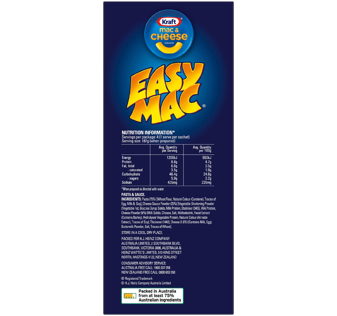 Kraft Easy Classic Mac Pasta & Sauce Cheese 280 g