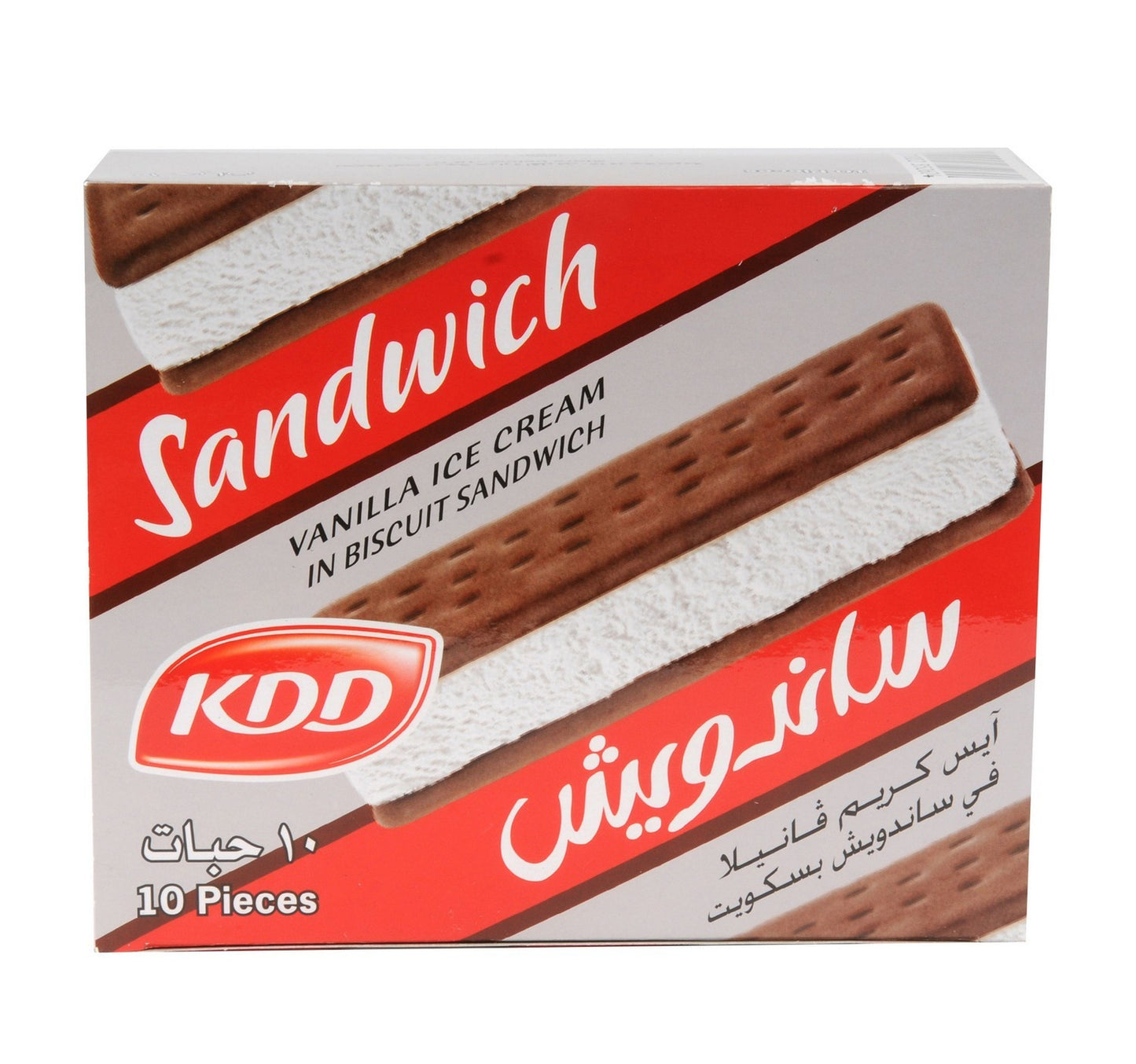 KDD Vanilla Ice Cream in Biscuit Sandwich 40 ml x 10 Pieces