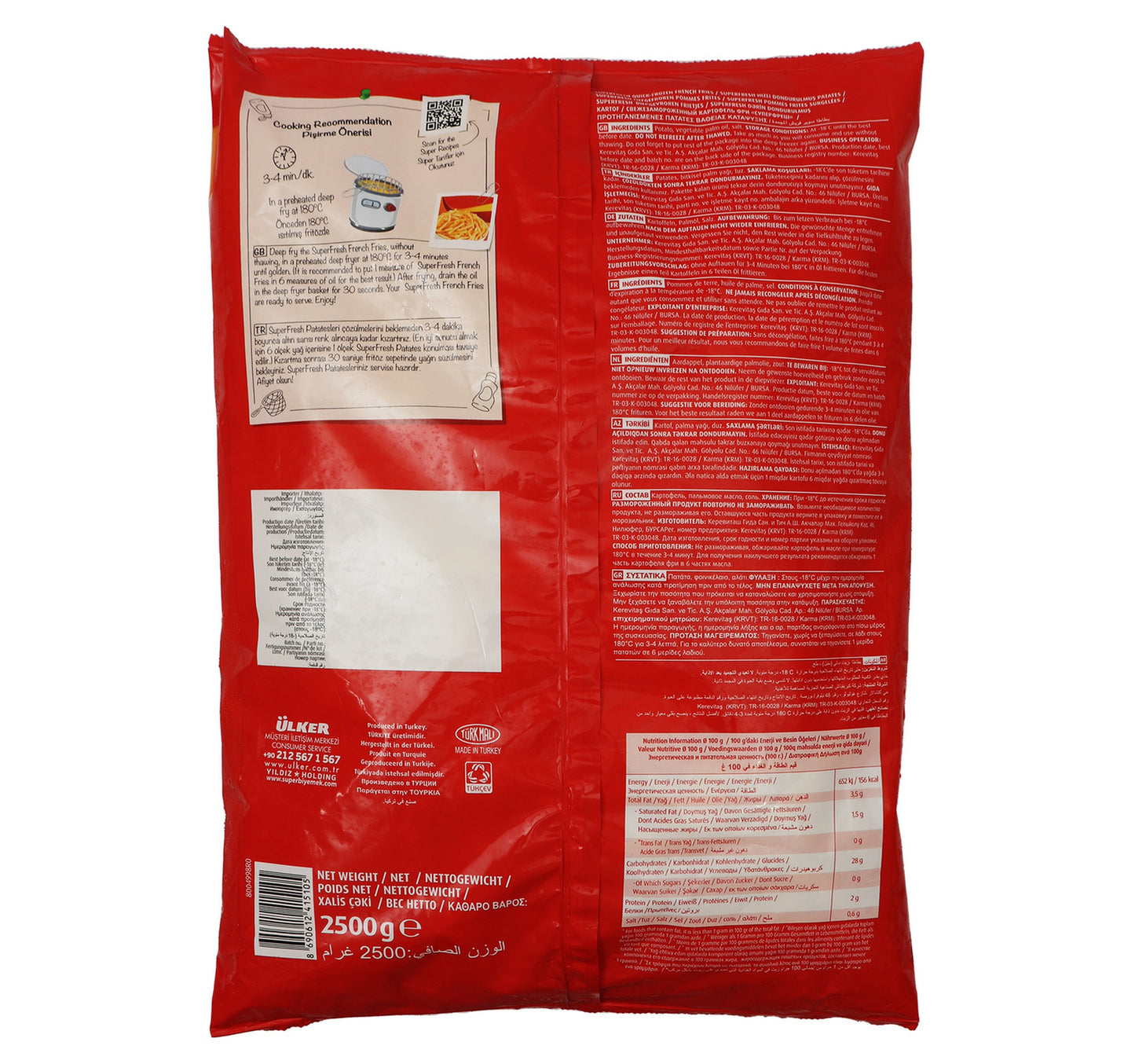 Super Fresh French Fries 2.5 kg