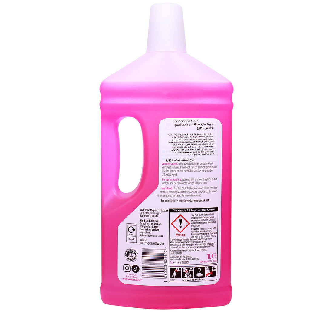 Star Drops Pink Stuff Miracle All Purpose Floor Cleaner 1 Litre