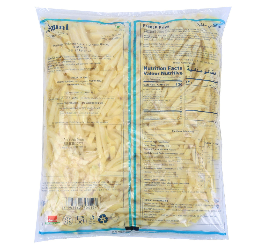 Amul French Fries Frites 2.5 kg