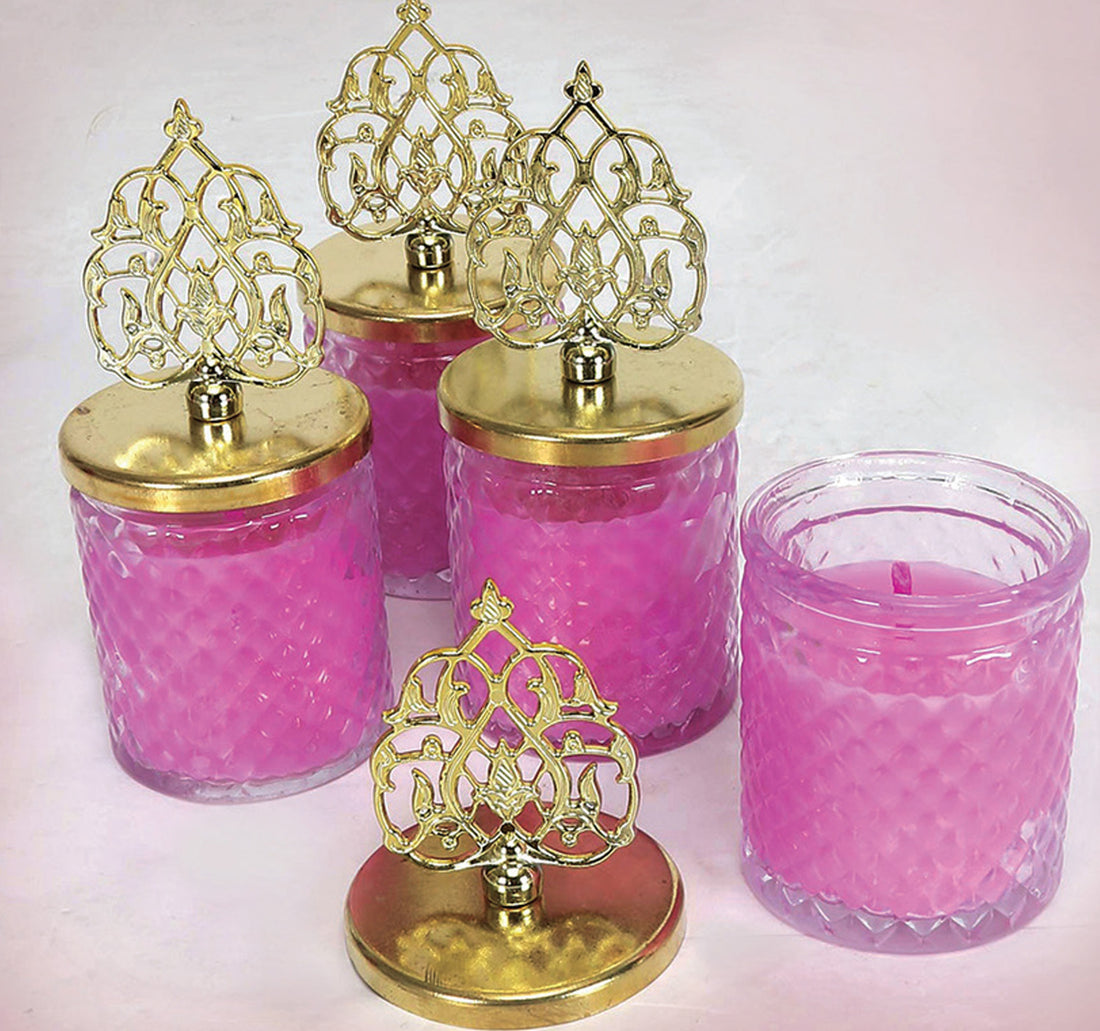 Maple Leaf Glass Candle GLDH-03 Assorted Per Pc