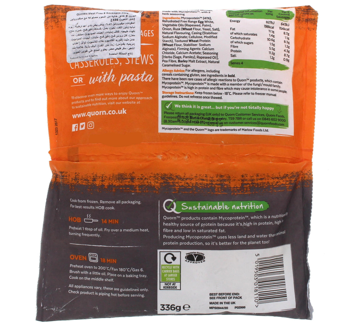 Quorn Meat Free Sausages 336 g