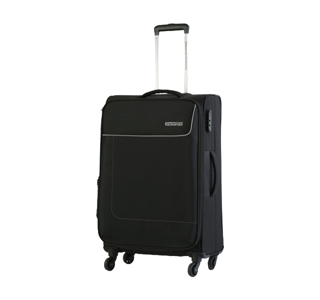American Tourister Jamaica 4 Wheel Soft Trolley, 55 cm, Black