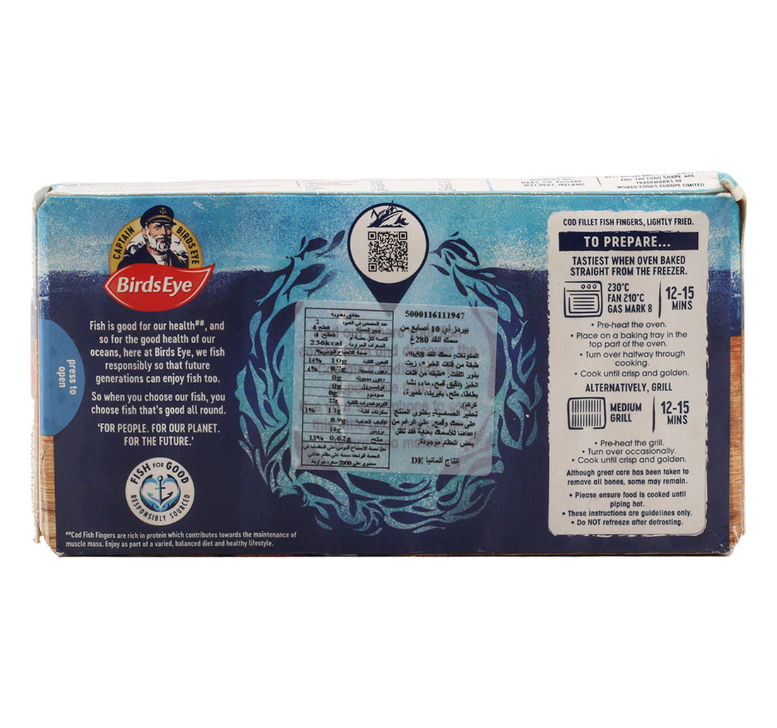 Birds Eye 10 Cod Fish Fingers 280 g