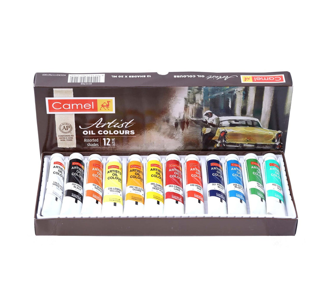 Camel Artist Oil Colour Tube 20mlx12 Shades