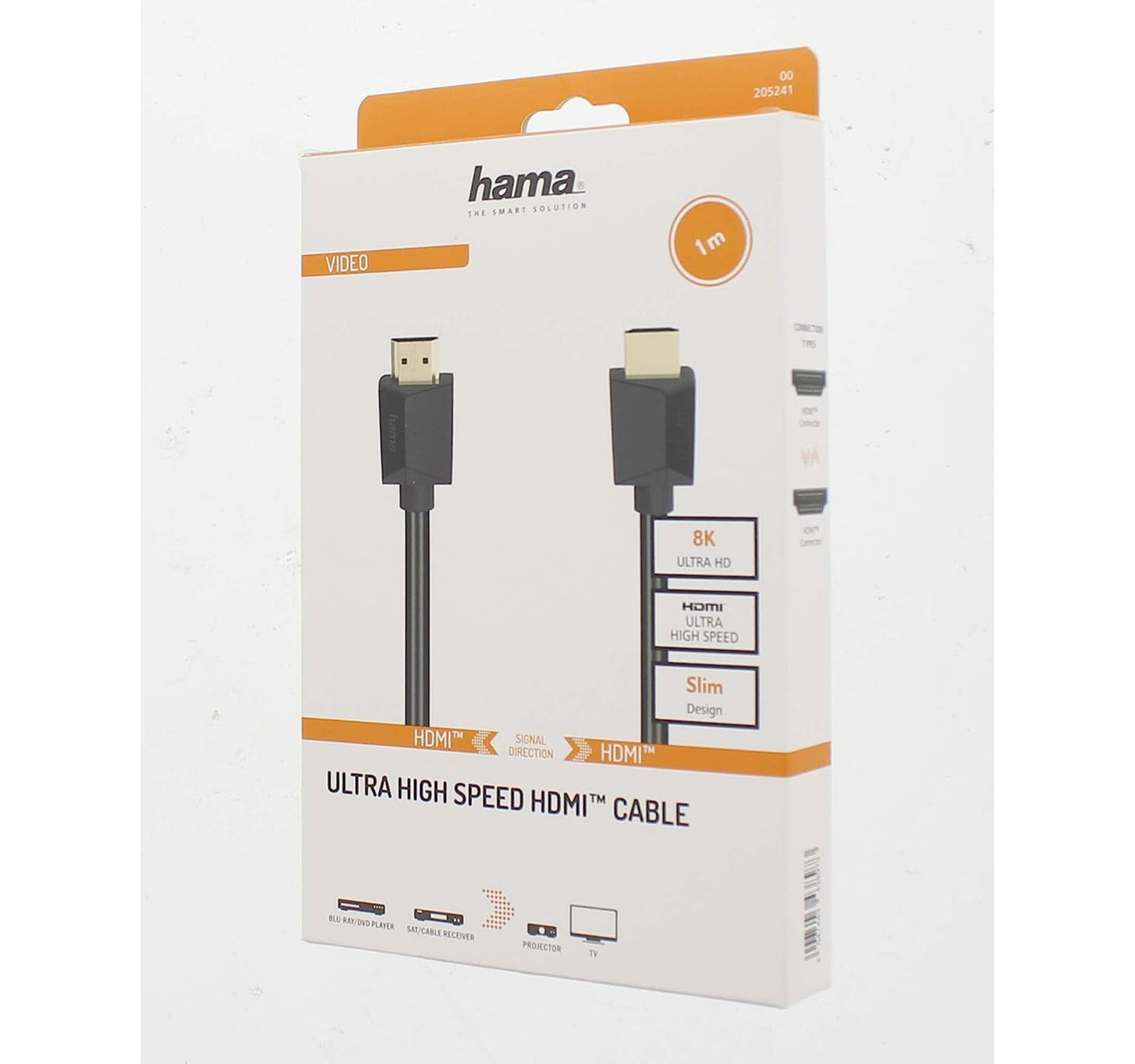 Hama Ultra High Speed HDMI Cable, 8K, 1 m, Black, 205241