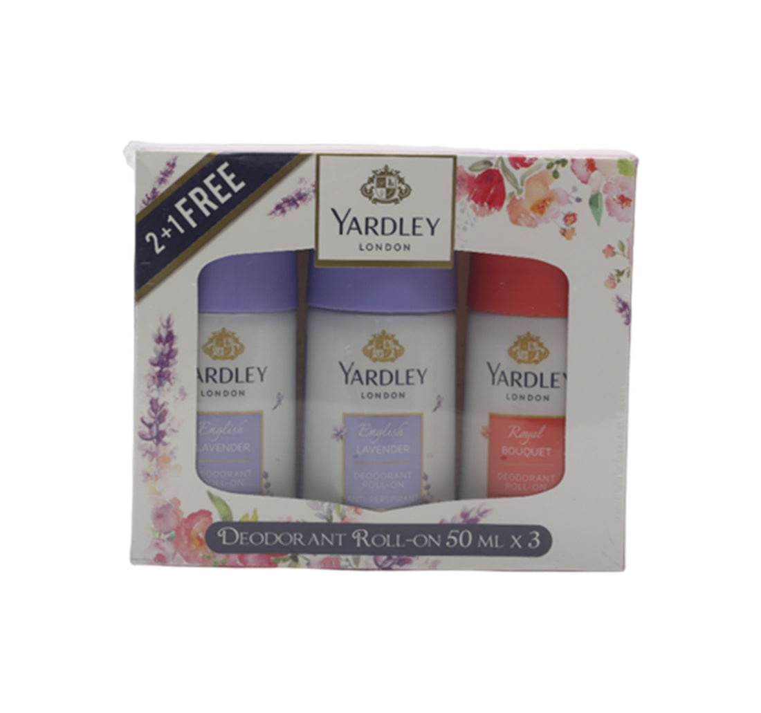 Yardley Deodorant Roll On 50 ml 2 + 1