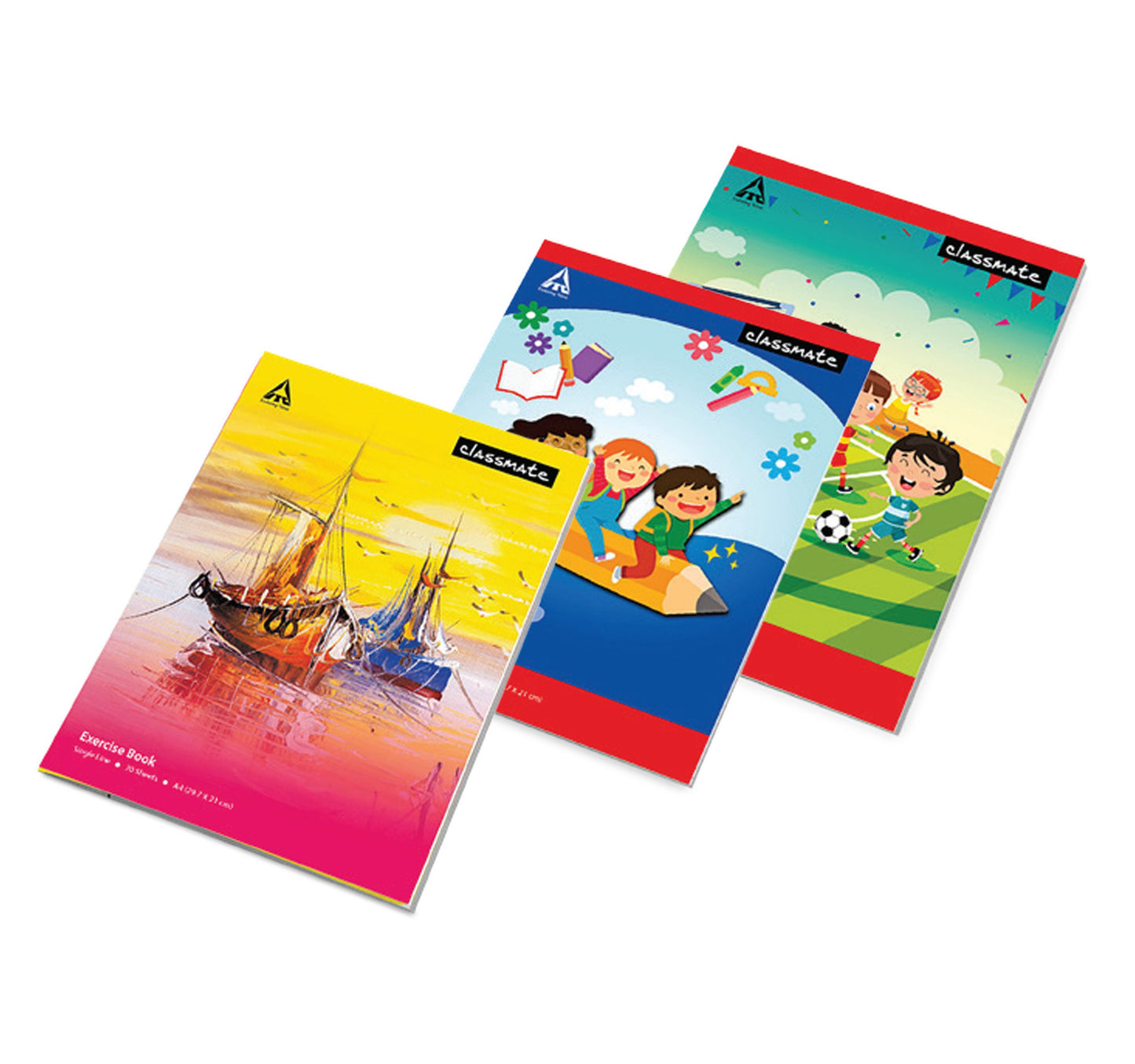 Classmates PP Cover Exercise Book 5mm A4 (297x210mm) 140Pages Assorted Per