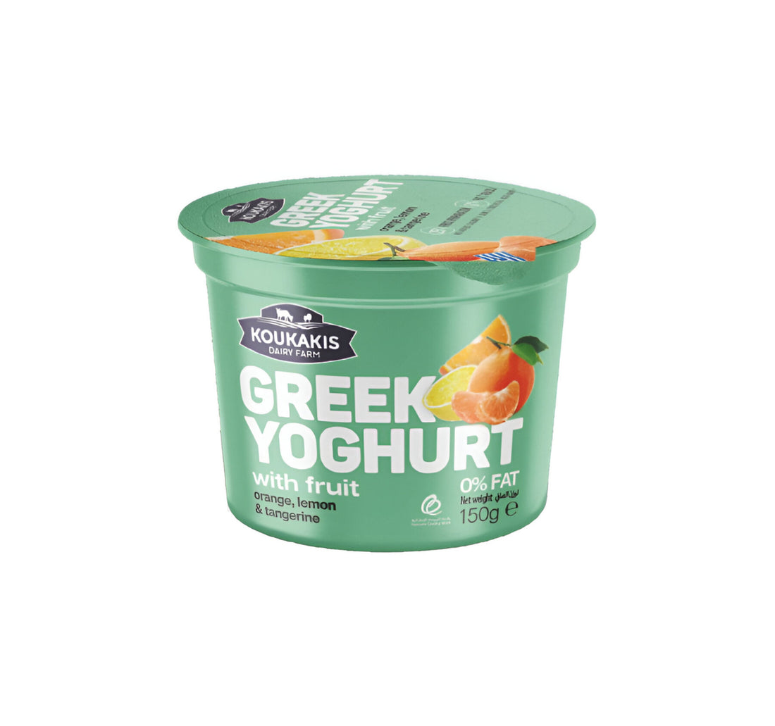 Koukakis Greek Yoghurt With Fruit Orange, Lemon & Tangerine 0% Fat 150 g