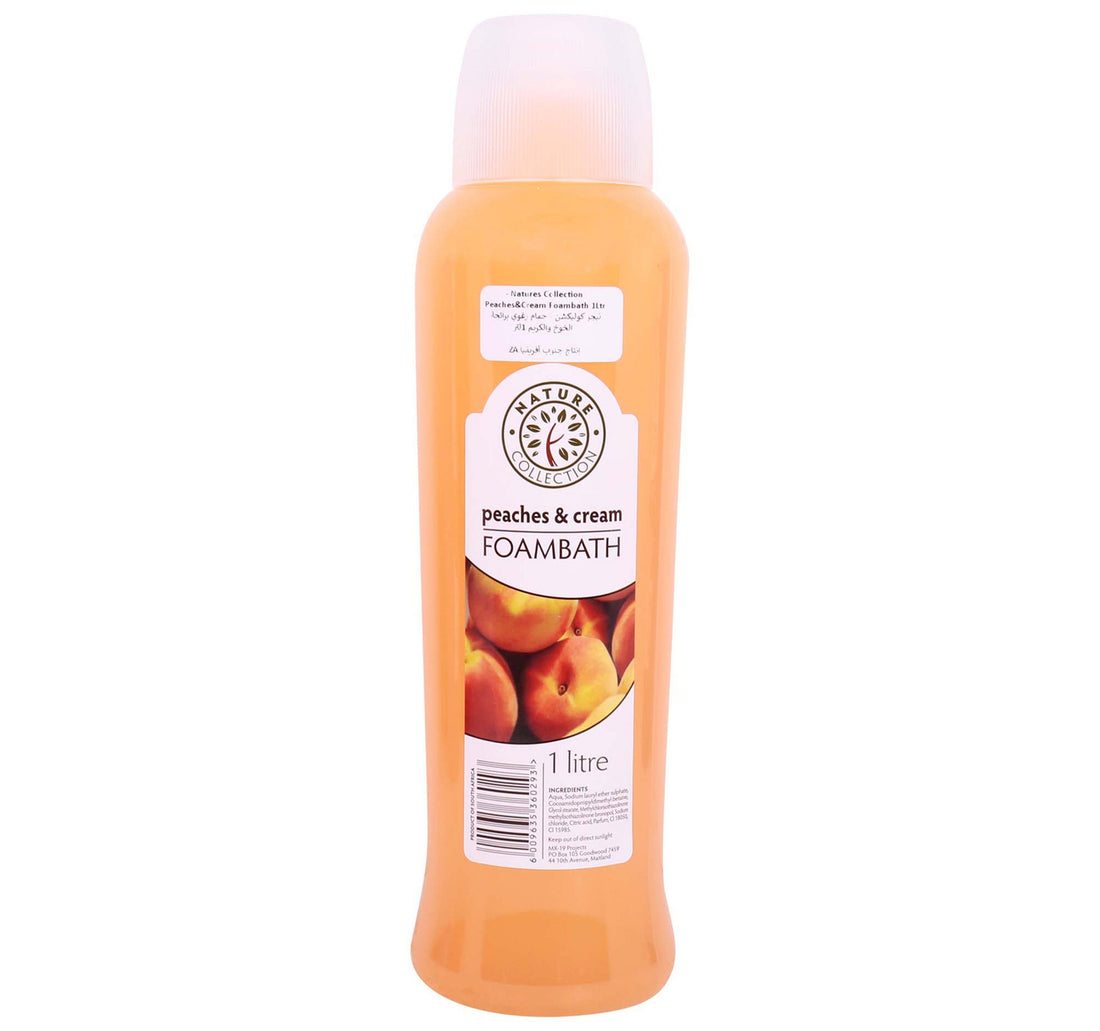 Nat.Col Foam Bath Peach&Crm 1L