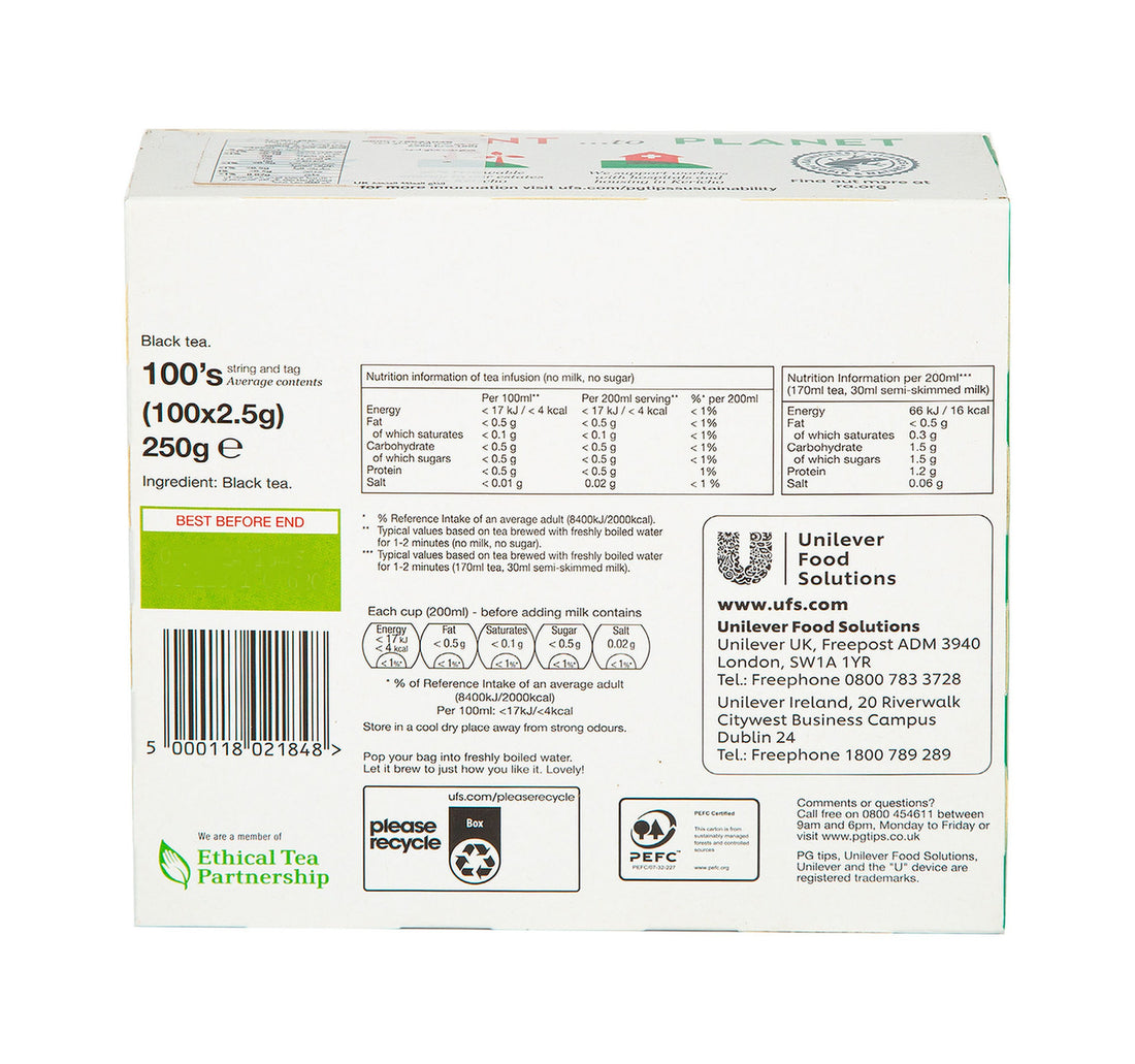 PG Tips Black Tea 100pcs 250 g