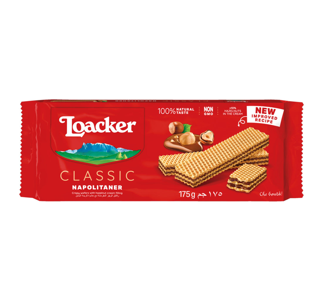 Loacker Napolitaner Crispy Wafer Filled With Hazelnut Cream 175 g