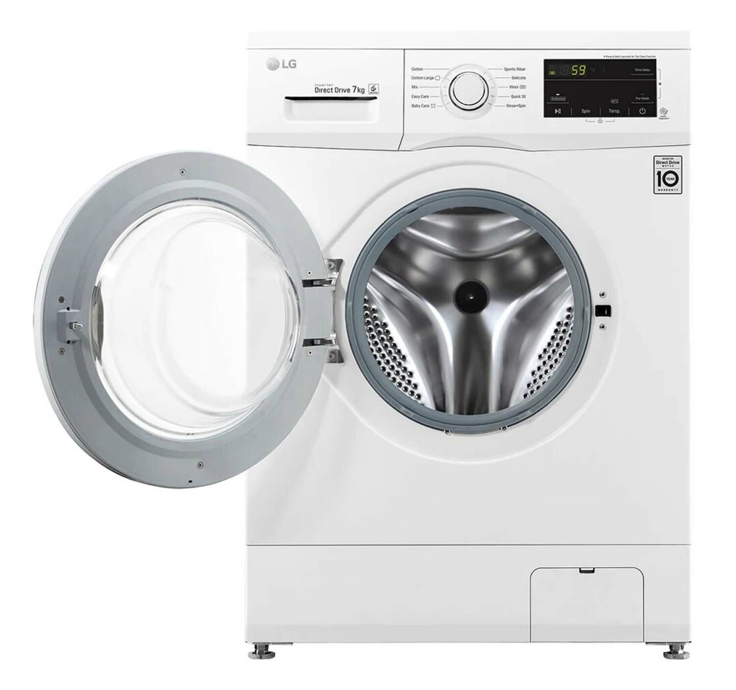 LG Front Load Washing Machine FH2J3QDNP0 7Kg, Inverter Direct drive Motor