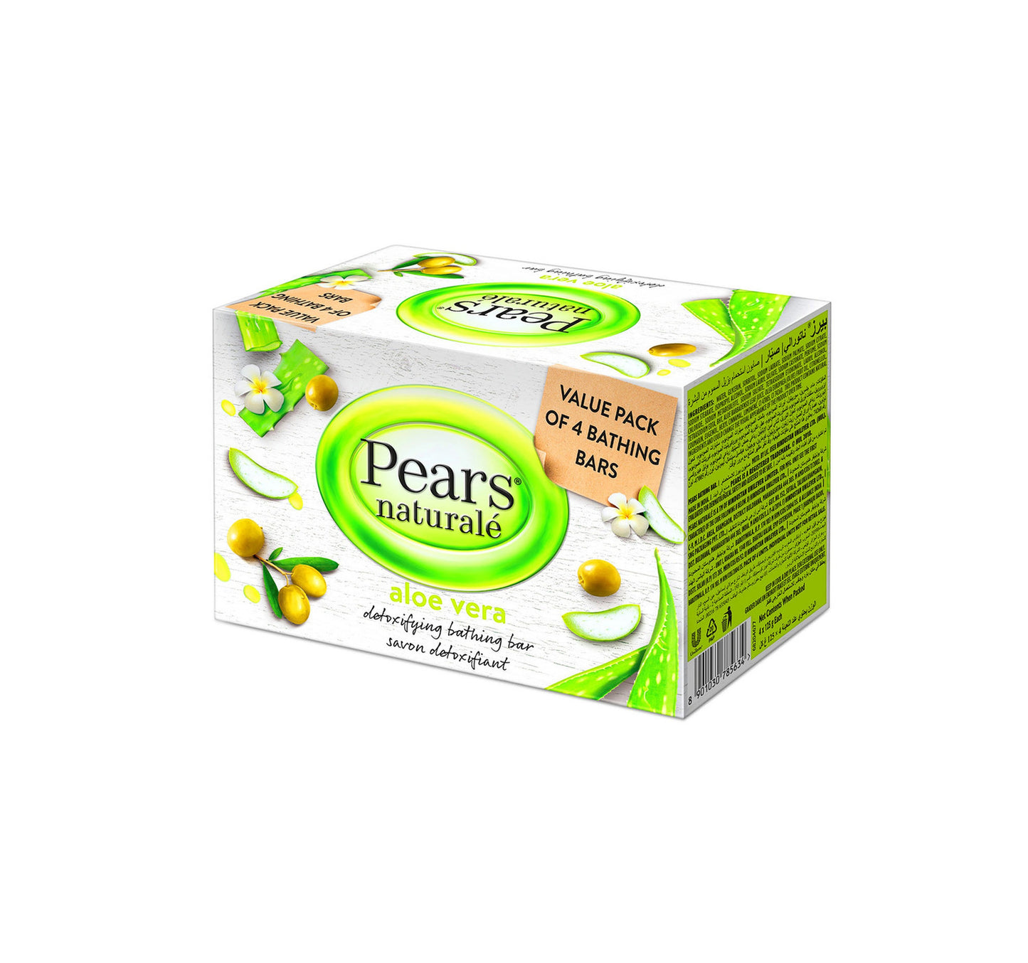 Pears Natural Aloe Vera Bar Soap 4 x 125 g