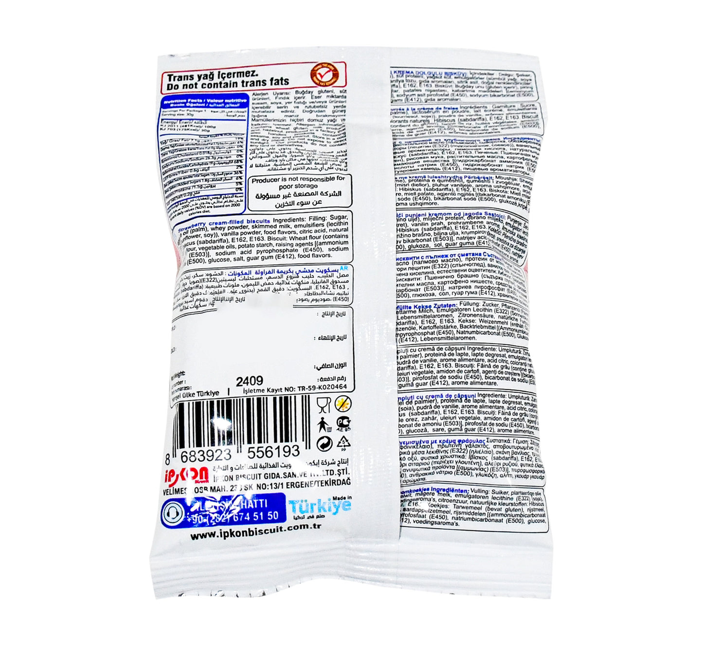 Chico Miko Mini Biscuit Strawberry Cream 30 g