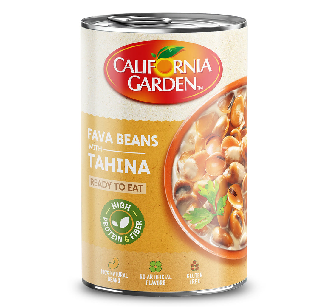 فول مدمس معلب بالطحينة من حدائق كاليفورنيا 450 غرام