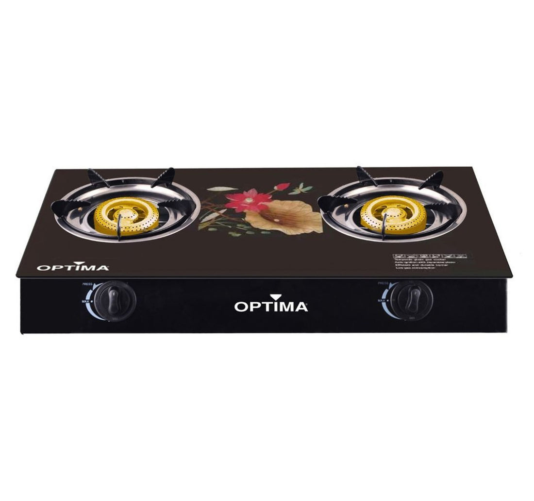 Optima Glass Top Gas Stove GGB200 2 Burner