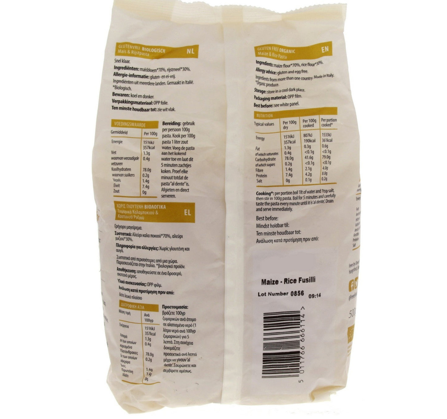 Doves Farm Organic Gluten Free Maize And Rice Pasta 500 g