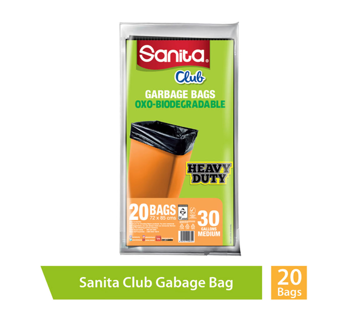 Sanita Club Garbage Bag Heavy Duty 30 Gallons 2 x 20pcs