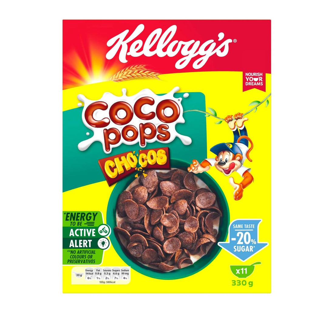 Kellogg's Coco Pops Chocos 20% Less Sugar Value Pack 330 g