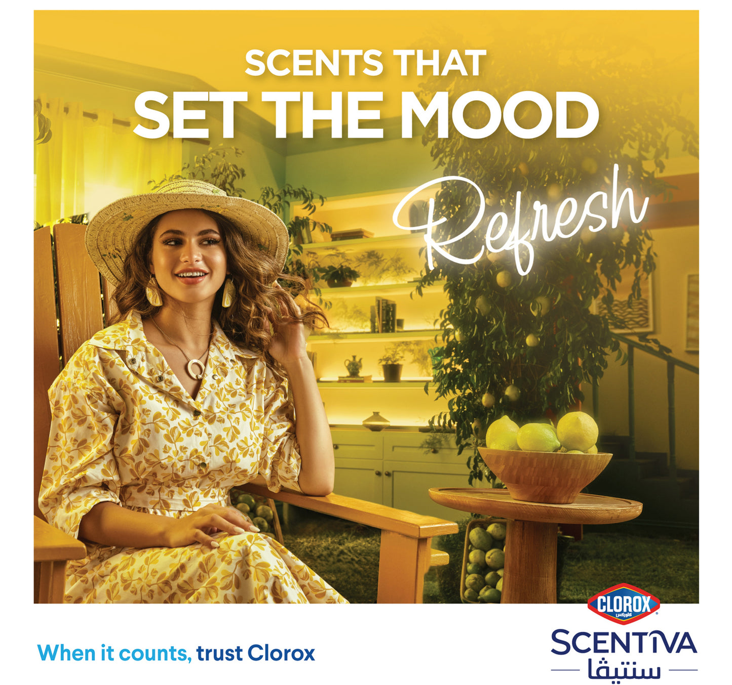 Clorox Scentiva Disinfectant Cleaner Madagascar Citrus Grove Bleach Free 1.5 Litres