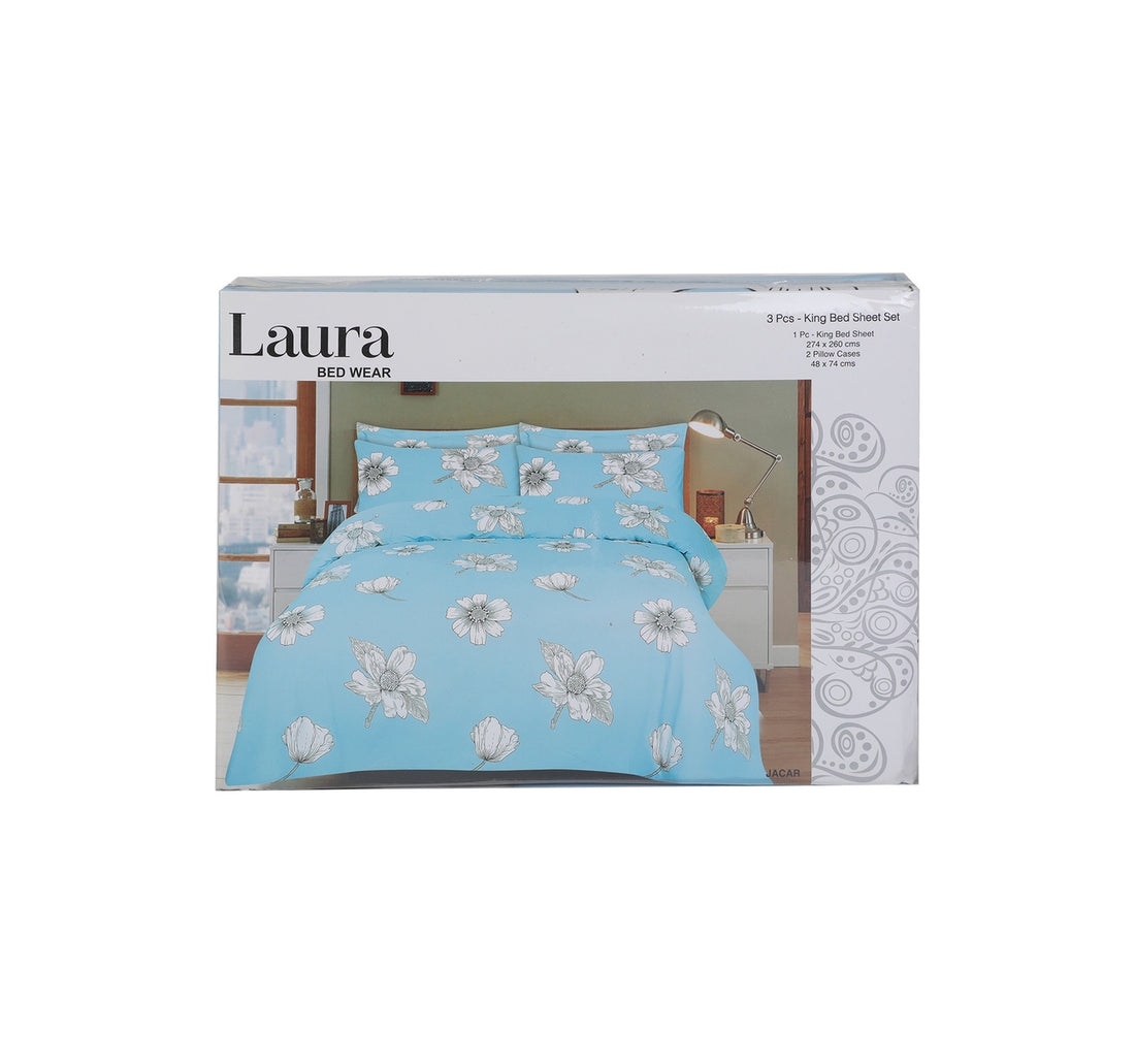 Laura Bed Sheet King 3pcs Set 274x260cm