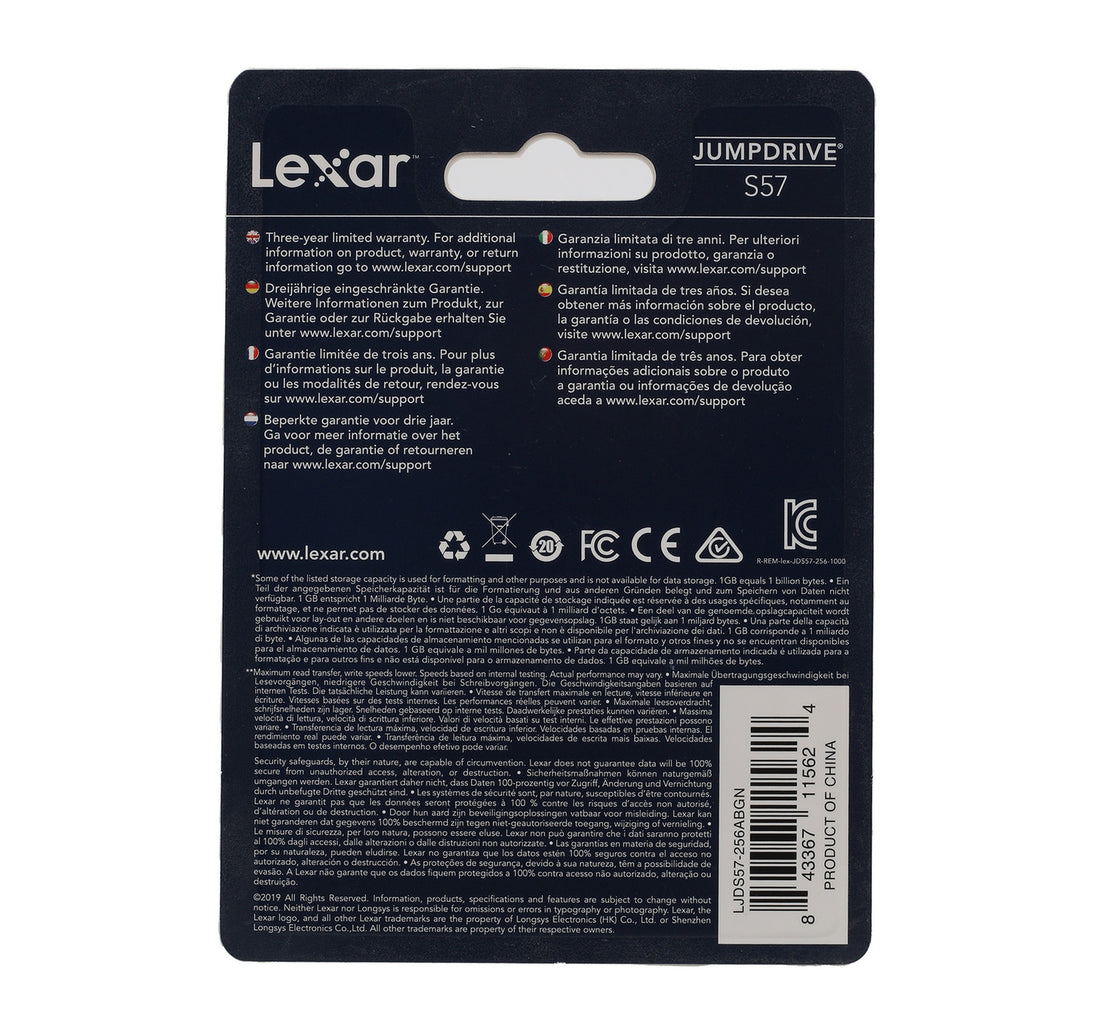 Lexar Jump Drive, 256 GB, S57-256ABEU