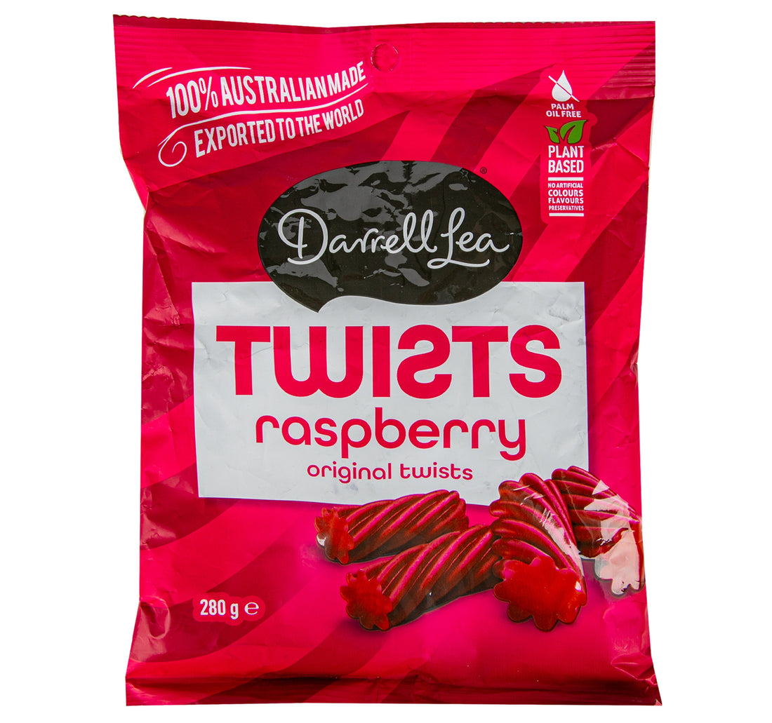 Darrell Lea Twist Raspberry 280 g