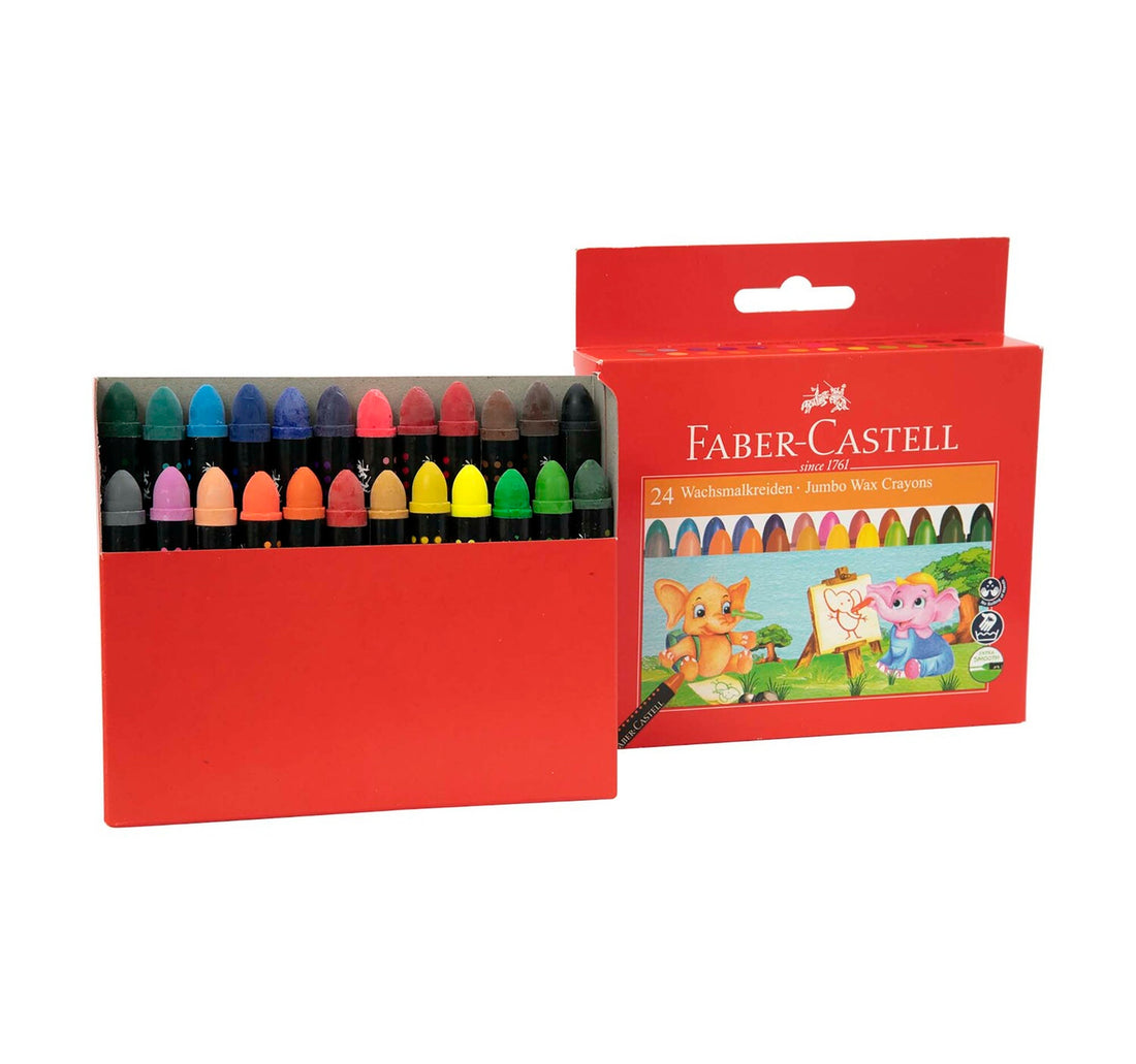 Faber-Castell Jumbo Wax Crayons 24 Pieces