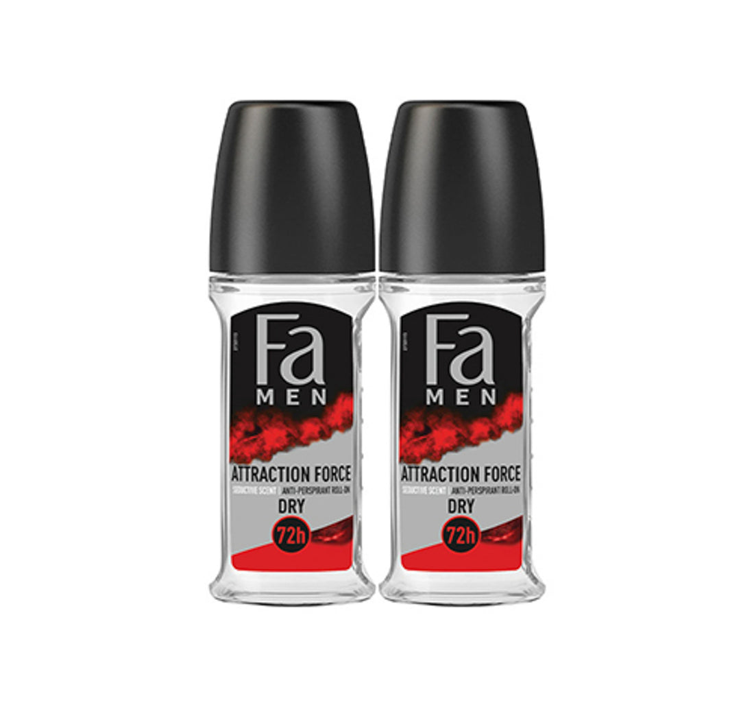 فا أتراكشن فورس للرجال مزيل العرق رول أون، 2 × 50 مل