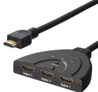 Trands 3 Female HDMI Input to 1 Male HDMI Output Switch Cable 1 Meter HD131